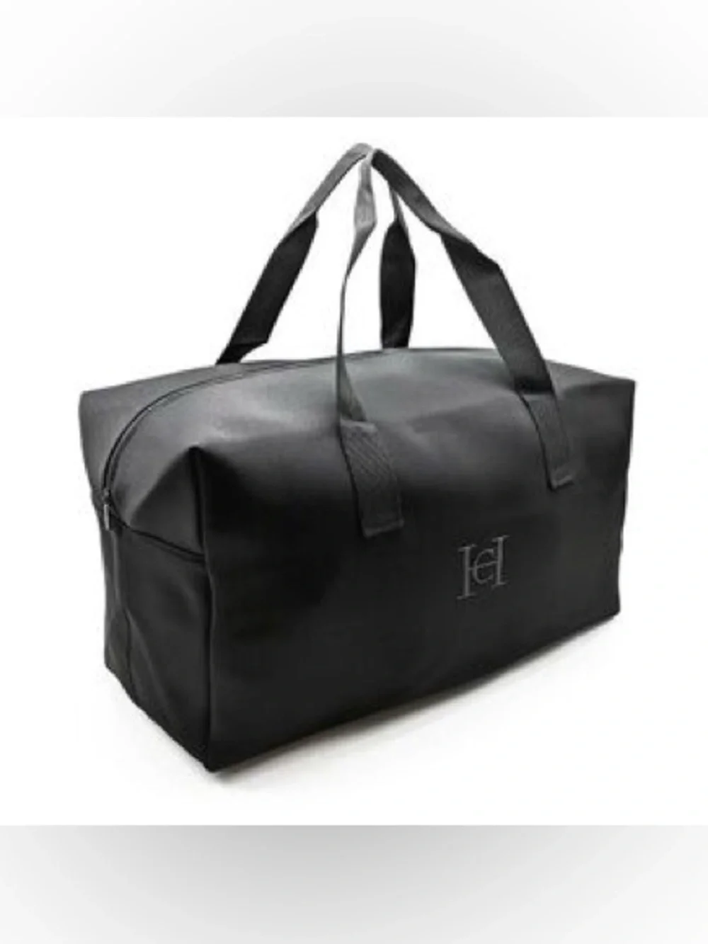 Carolina Herrera CH Black Weekender Duffle Bag | Travel Gym Overnight Bag | OS